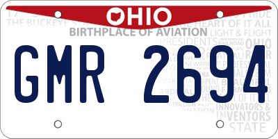 OH license plate GMR2694