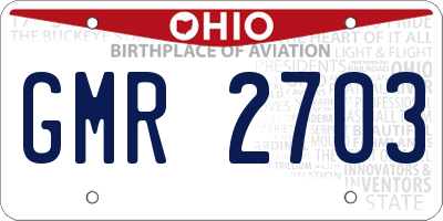 OH license plate GMR2703