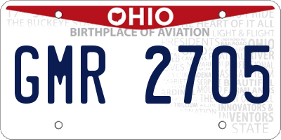 OH license plate GMR2705