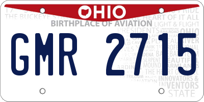 OH license plate GMR2715