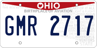 OH license plate GMR2717