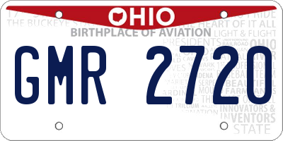 OH license plate GMR2720