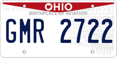 OH license plate GMR2722