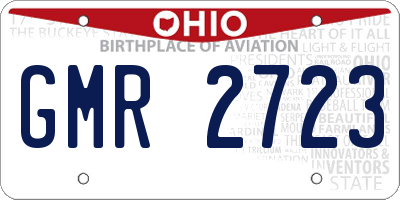 OH license plate GMR2723