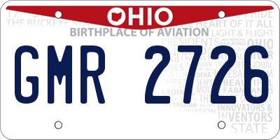 OH license plate GMR2726