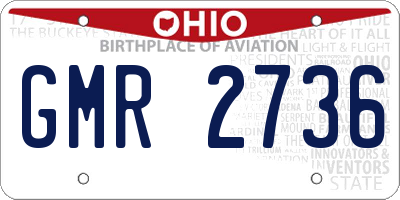 OH license plate GMR2736