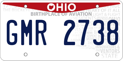 OH license plate GMR2738