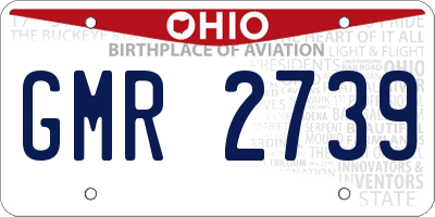 OH license plate GMR2739
