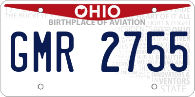 OH license plate GMR2755