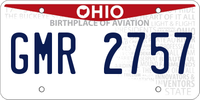OH license plate GMR2757