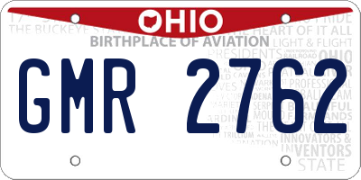 OH license plate GMR2762