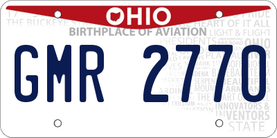 OH license plate GMR2770