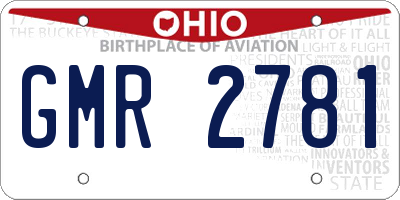 OH license plate GMR2781