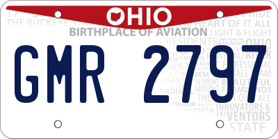 OH license plate GMR2797