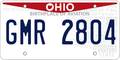 OH license plate GMR2804