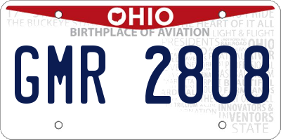 OH license plate GMR2808
