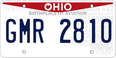 OH license plate GMR2810