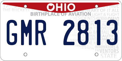 OH license plate GMR2813