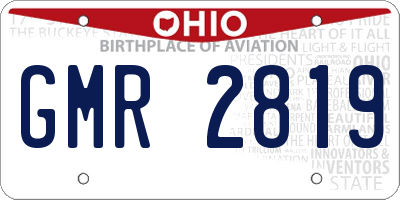 OH license plate GMR2819