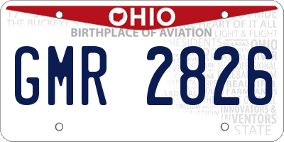 OH license plate GMR2826