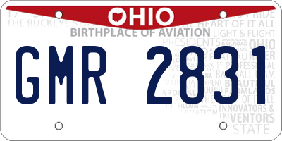 OH license plate GMR2831
