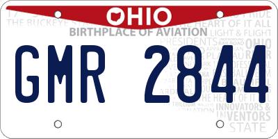 OH license plate GMR2844