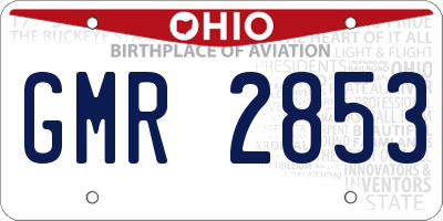 OH license plate GMR2853