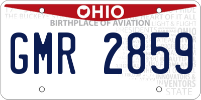 OH license plate GMR2859
