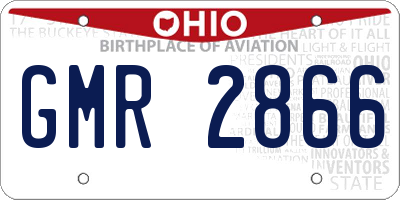 OH license plate GMR2866