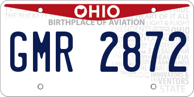 OH license plate GMR2872