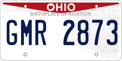 OH license plate GMR2873