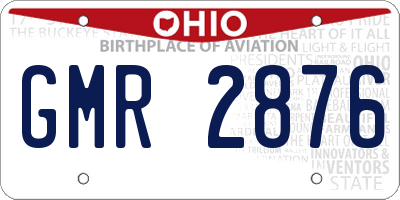 OH license plate GMR2876