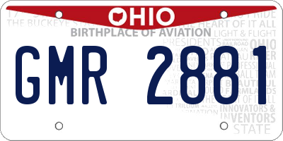 OH license plate GMR2881