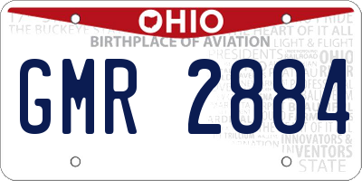 OH license plate GMR2884