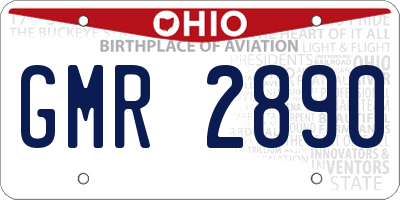 OH license plate GMR2890