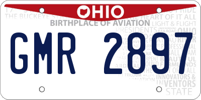 OH license plate GMR2897