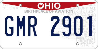 OH license plate GMR2901