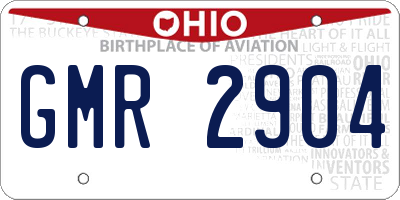 OH license plate GMR2904