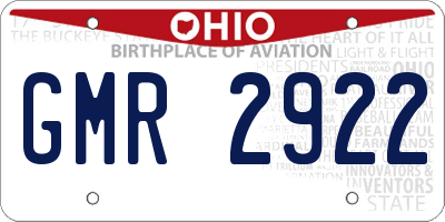 OH license plate GMR2922