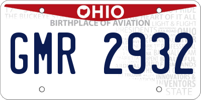 OH license plate GMR2932