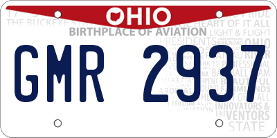 OH license plate GMR2937