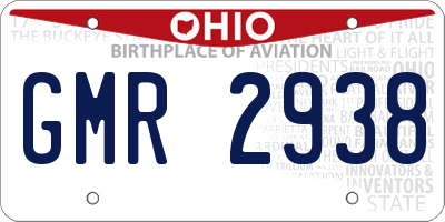 OH license plate GMR2938