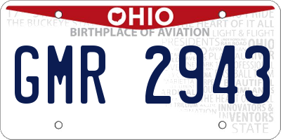 OH license plate GMR2943