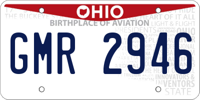 OH license plate GMR2946