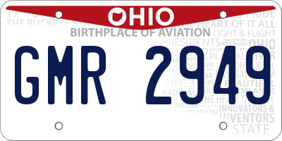 OH license plate GMR2949