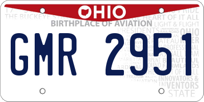 OH license plate GMR2951