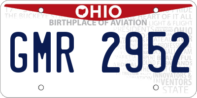 OH license plate GMR2952