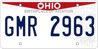 OH license plate GMR2963