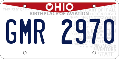 OH license plate GMR2970
