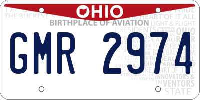 OH license plate GMR2974